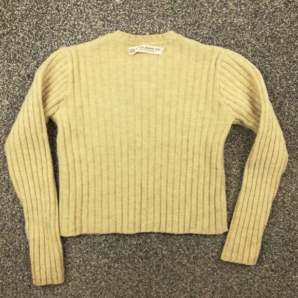 Vintage Ralph Lauren Polo Jeans Co Sweater Ribbed Cropped V Neck Womens Medium - Picture 5 of 11